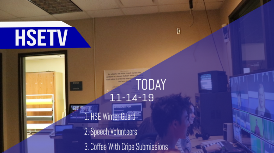 HSETV Newscast: Thursday, November 14th, 2019