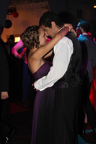 Senior Madi Brooks and her date dance during prom at The Crane Bay Event Center in downtown Indianapolis Saturday, April 12.
